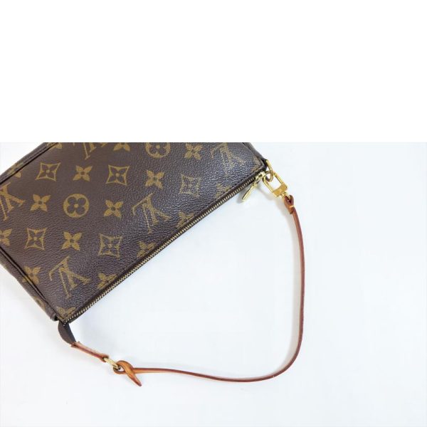 34711 4 Louis Vuitton Old Pochette Accessory Monogram Bag Brown