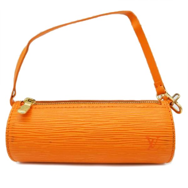 34724 1 Louis Vuitton Epi Soufflo Pouch Handbag Mandarin