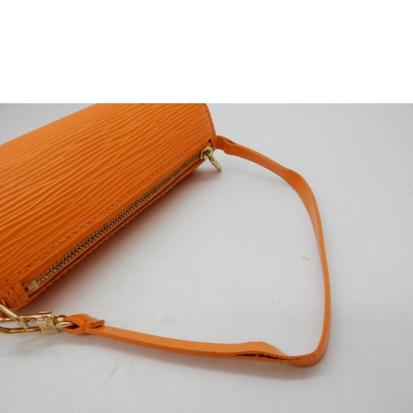 34724 4 Louis Vuitton Epi Soufflo Pouch Handbag Mandarin