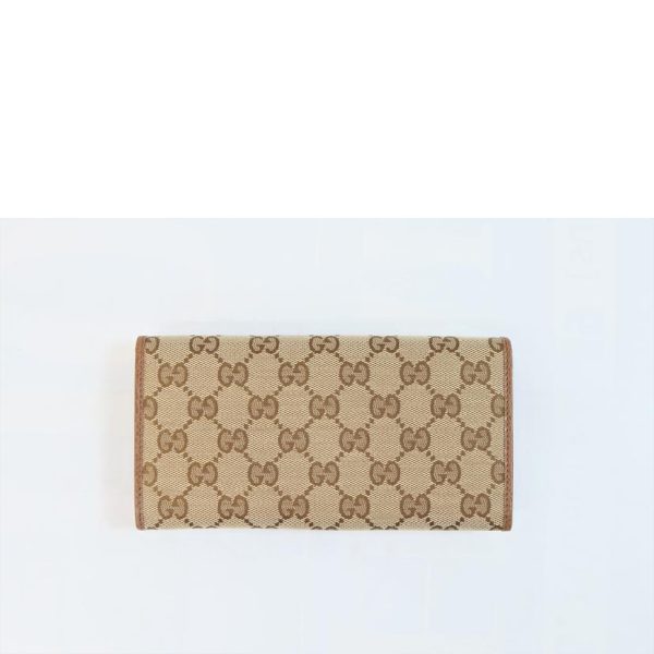 34872 2 Gucci GG Canvas Flap Bifold Long Wallet