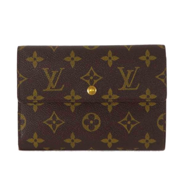 34989 1 Louis Vuitton Tresor Etuy Chequier Wallet Monogram Brown