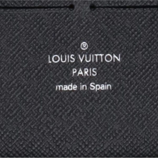 35108 4 Louis Vuitton Zippy Organizer Damier Grafit Wallet Brown