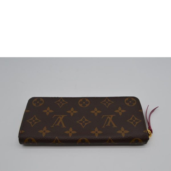 35160 2 Louis Vuitton Portefeuil Clemence Monogram Wallet Fuchsia