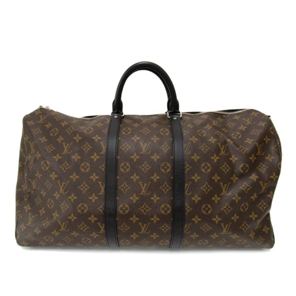 35163 1 Louis Vuitton Keepall Bandouliere 55 Monogram Duffle Bag Brown