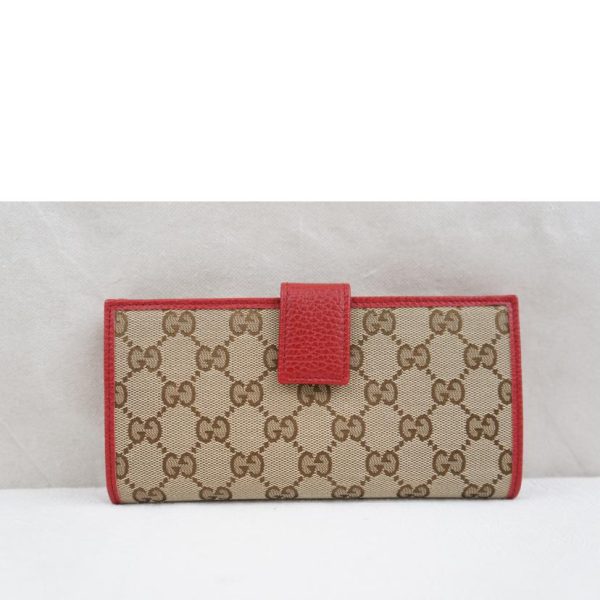 35186 2 Gucci GG Canvas Long Wallet Beige