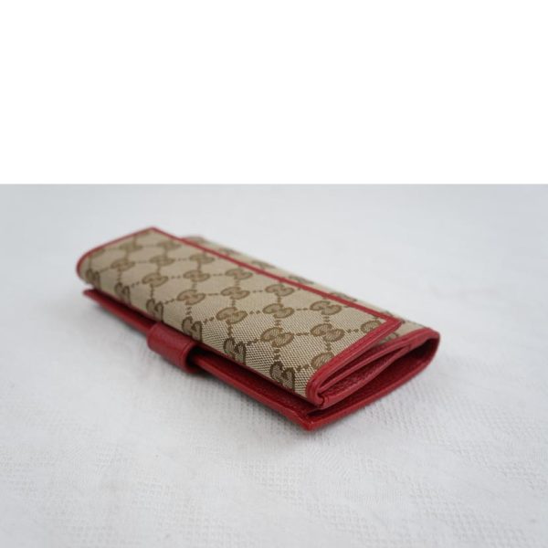 35186 3 Gucci GG Canvas Long Wallet Beige