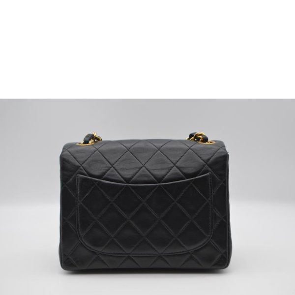 35221 2 Chanel Mini Matra Serum Lambskin Chain Shoulder Bag Noir