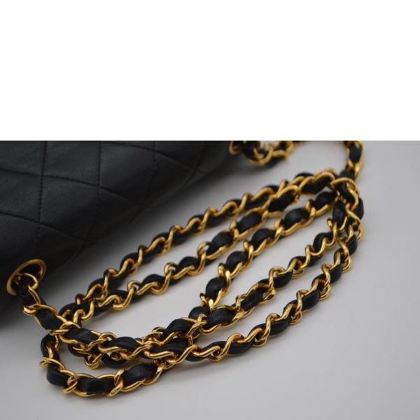 35221 4 Chanel Mini Matra Serum Lambskin Chain Shoulder Bag Noir