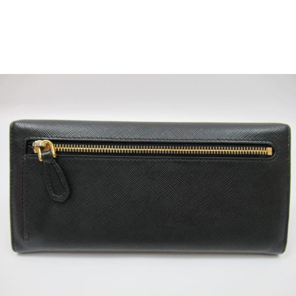 35347 2 PRADA Prada Bi Fold Long Wallet Saffiano Bag Black