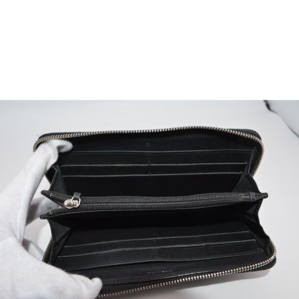 35531 4 Chanel Wild Stitch Long Wallet Black