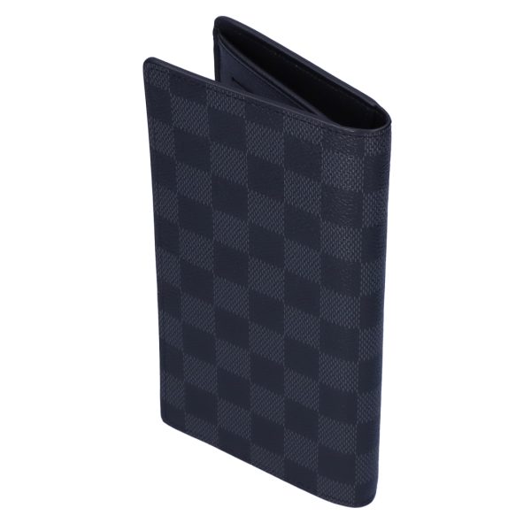 35618591c LOUIS VUITTON Long Wallet Damier Graphite Portefeuille Braza