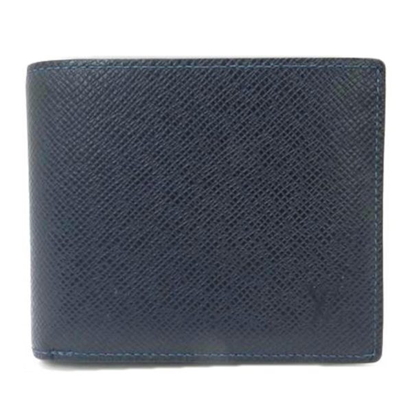 35661 1 Louis Vuitton Portefeuil Amerigo Wallet Taiga Blue Marine