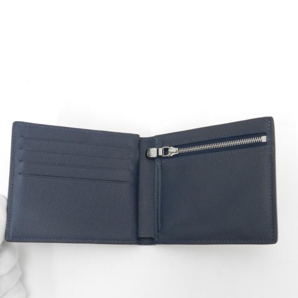 35661 6 Louis Vuitton Portefeuil Amerigo Wallet Taiga Blue Marine