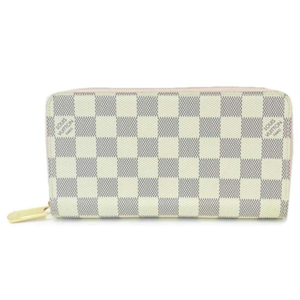 35715 1 Louis Vuitton Zippy Wallet Wallet Damier Azur Rose Ballerine