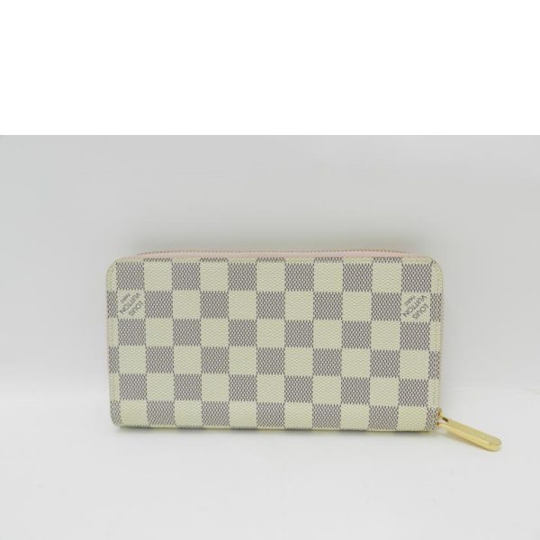 35715 2 Louis Vuitton Zippy Wallet Wallet Damier Azur Rose Ballerine