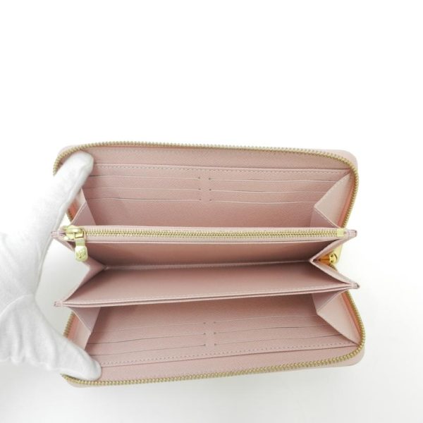 35715 5 Louis Vuitton Zippy Wallet Wallet Damier Azur Rose Ballerine