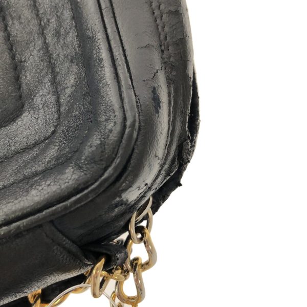 35868310 11 Chanel Shoulder Bag Fringe Lambskin Black