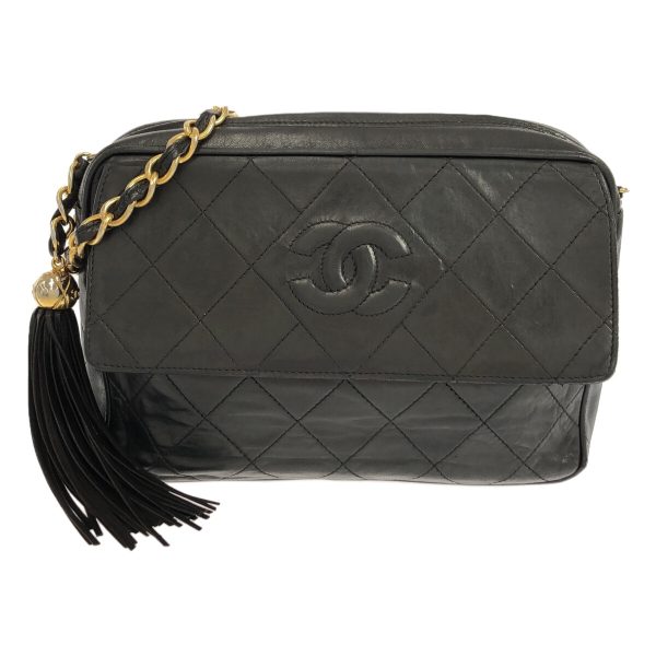 35871288 1 Chanel Shoulder Bag Lambskin Black