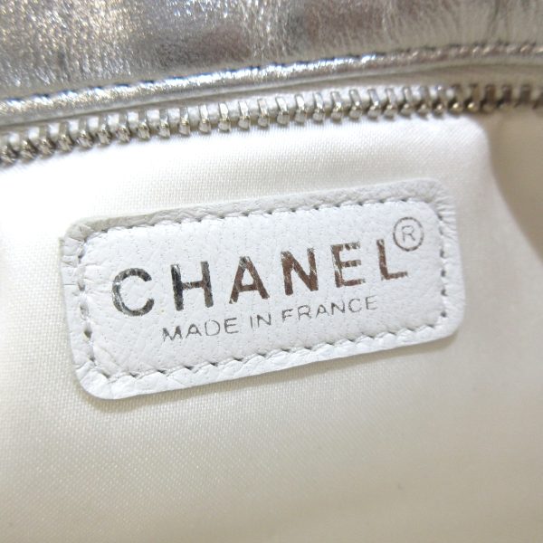 35872552 8 Chanel Bag Nylon Jacquard Silver