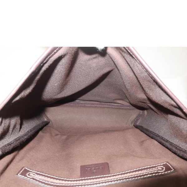 35953 8 GUCCI GG Supreme Shoulder Bag Diagonal Hook Brown