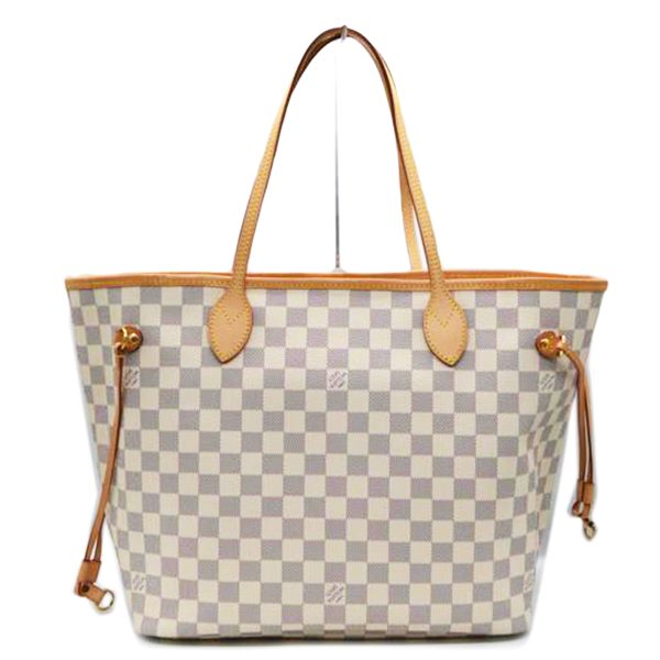 35992 1 Louis Vuitton Neverfull MM Tote Bag Azur Rose Ballerine