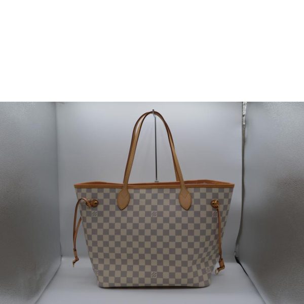 35992 2 Louis Vuitton Neverfull MM Tote Bag Azur Rose Ballerine