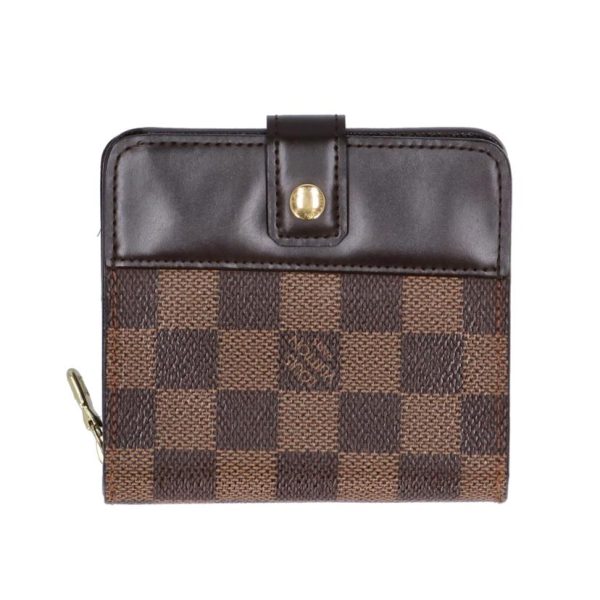 35993 1 Louis Vuitton Compact Damier Wallet Brown