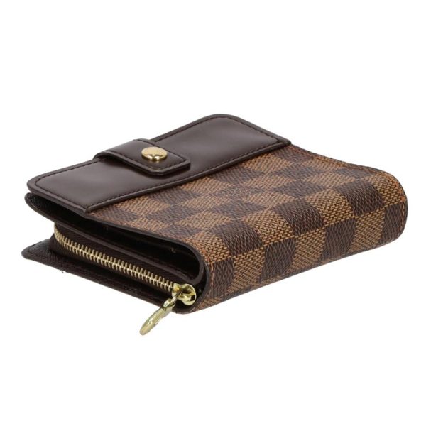 35993 3 Louis Vuitton Compact Damier Wallet Brown