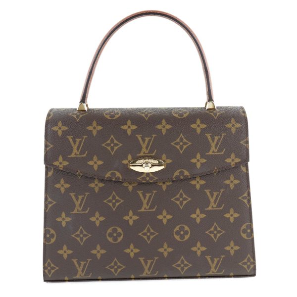 36040403 1 LOUIS VUITTON Malselv Handbag Monogram Canvas Brown