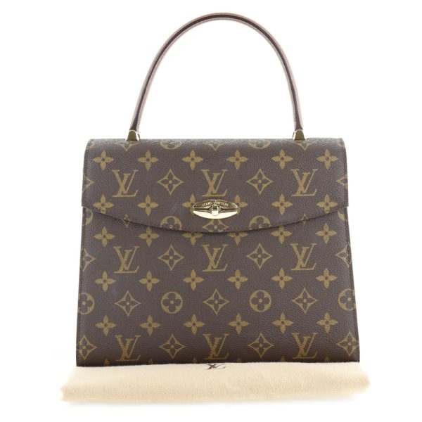 36040403 11 LOUIS VUITTON Malselv Handbag Monogram Canvas Brown