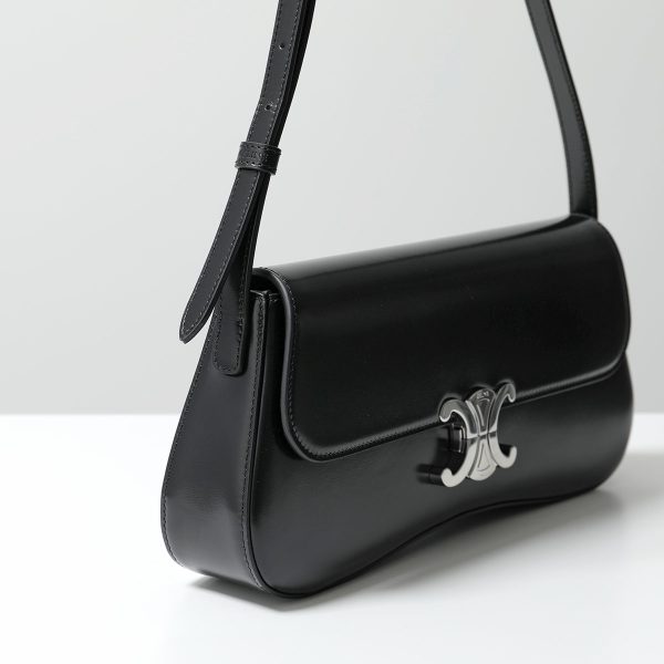 360411136 9 Celine Medium Lola Triomphe Leather Bag Black