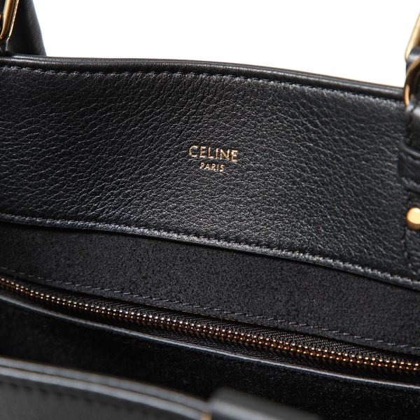 360415250 10 Celine Medium Apolline Leather Shoulder Bag Black