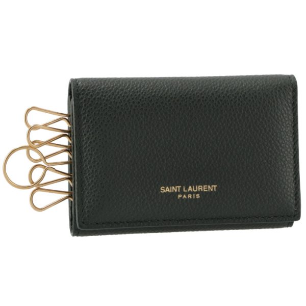 360432b680j3045 Saint Laurent Paris Key Case Dark Green