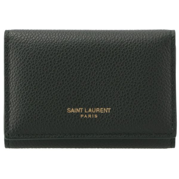 360432b680j3045 1 Saint Laurent Paris Key Case Dark Green