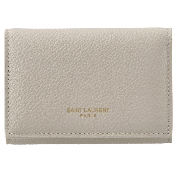 360432b680j9207 1 Saint Laurent Paris Key Case Ivory