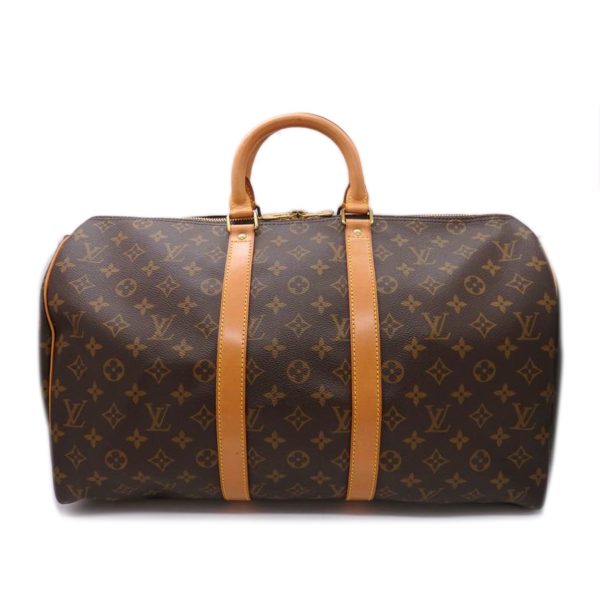 36063 1 Louis Vuitton Keepall Bandouliere 45 Monogram Duffle Bag Brown