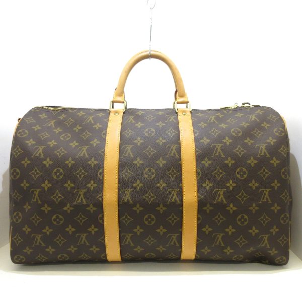 36136824 3 Louis Vuitton Keepall Bandouliere Monogram Canvas Boston Bag Brown