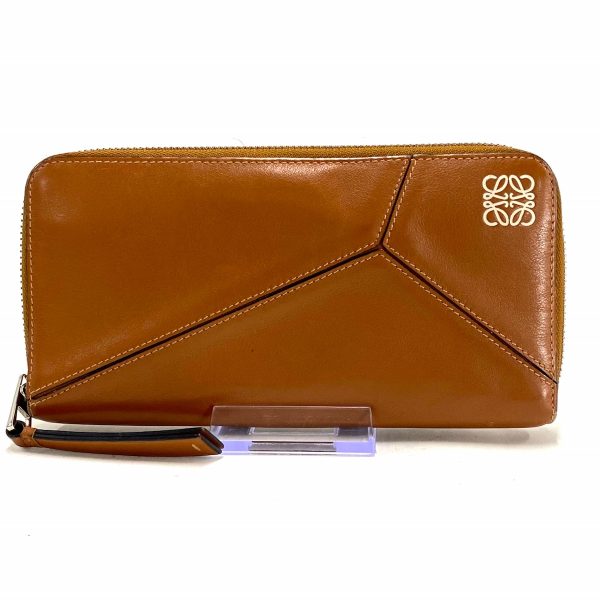 36138652 1 Loewe Puzzle Long Wallet Leather Brown