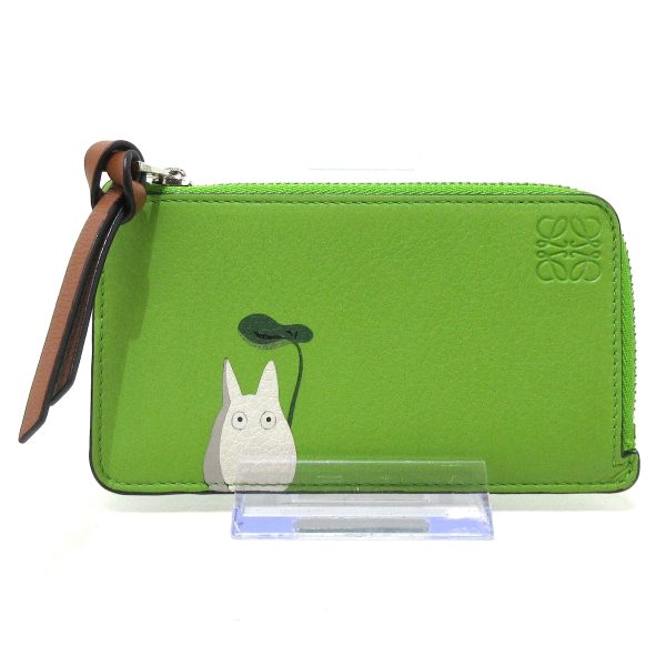 36144706 1 Loewe Coin Case Totoro Collaboration Leather Green