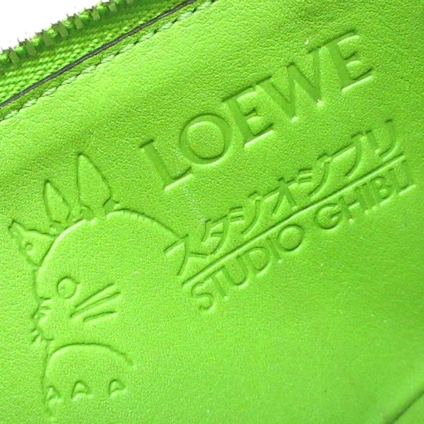 36144706 4 Loewe Coin Case Totoro Collaboration Leather Green