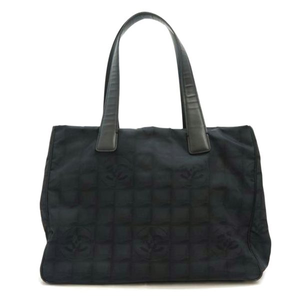 36170 1 Chanel Travel Line Tote Bag Black