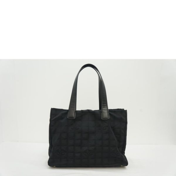 36170 2 Chanel Travel Line Tote Bag Black