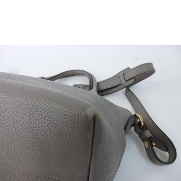 36183 10 Prada Leather 2WAY Shoulder Bag Gray