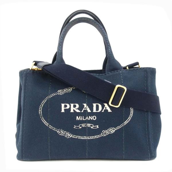 36233 1 Prada Kanapa Mini 2WAY Tote Navy