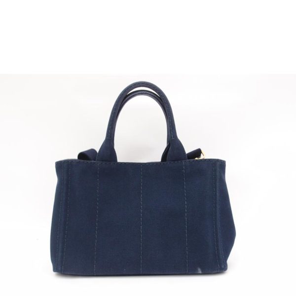 36233 2 Prada Kanapa Mini 2WAY Tote Navy