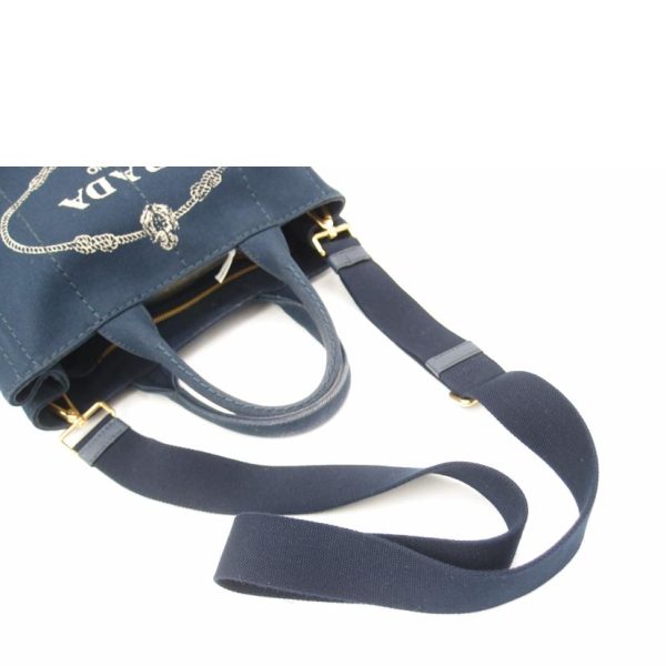 36233 4 Prada Kanapa Mini 2WAY Tote Navy