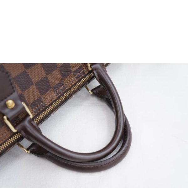 36392 3 Louis Vuitton Speedy Damier Satchel Bag Brown