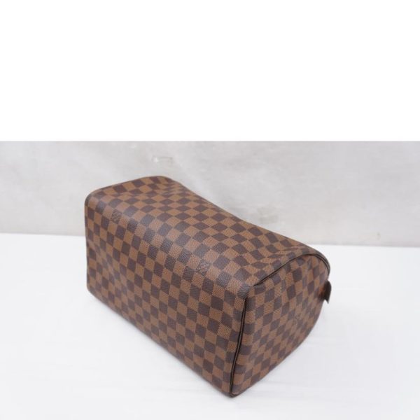 36392 4 Louis Vuitton Speedy Damier Satchel Bag Brown