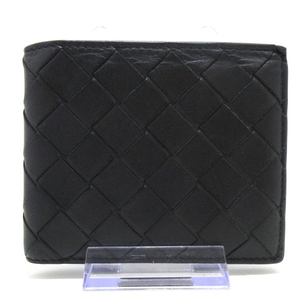 36399581 1 Bottega Veneta Maxi Intrecciato Bifold Wallet Black Leather