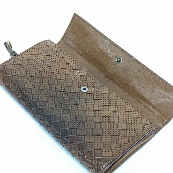 36399606 3 Bottega Veneta Intrecciato Long Wallet Brown Leather